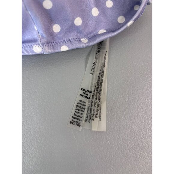 Victoria's Secret women's XXL purple white dot bling halter triangle bikini top - Picture 5 of 6